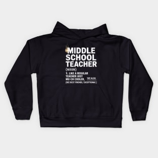 Teacher Appreciation Teacher Definition Middle School Kids Hoodie